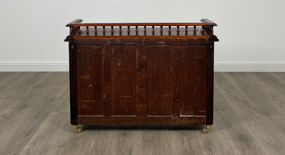 Antique Edwardian Leather Top Desk In Mahogany View VI