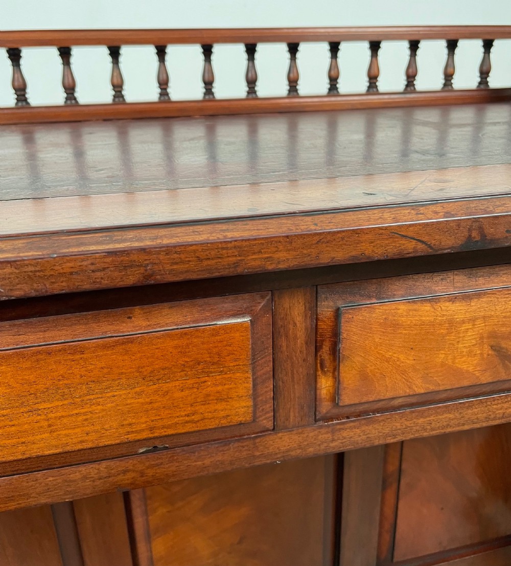 Antique Edwardian Leather Top Desk In Mahogany View VIII