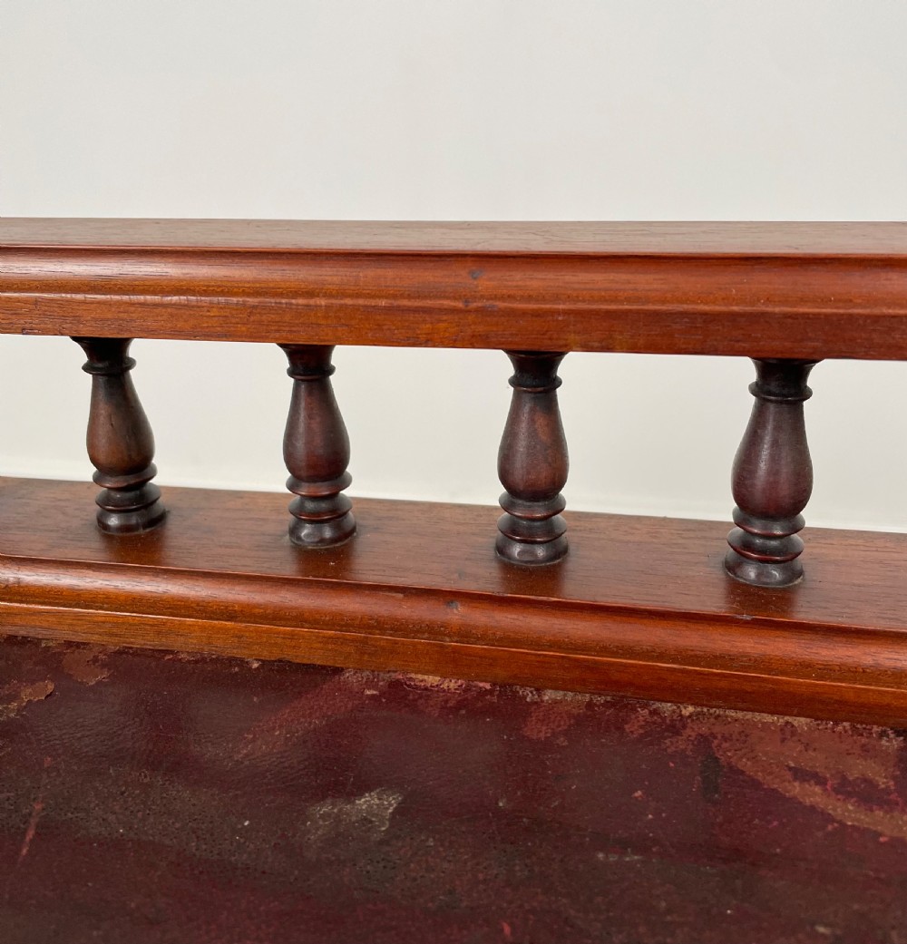 Antique Edwardian Leather Top Desk In Mahogany View X