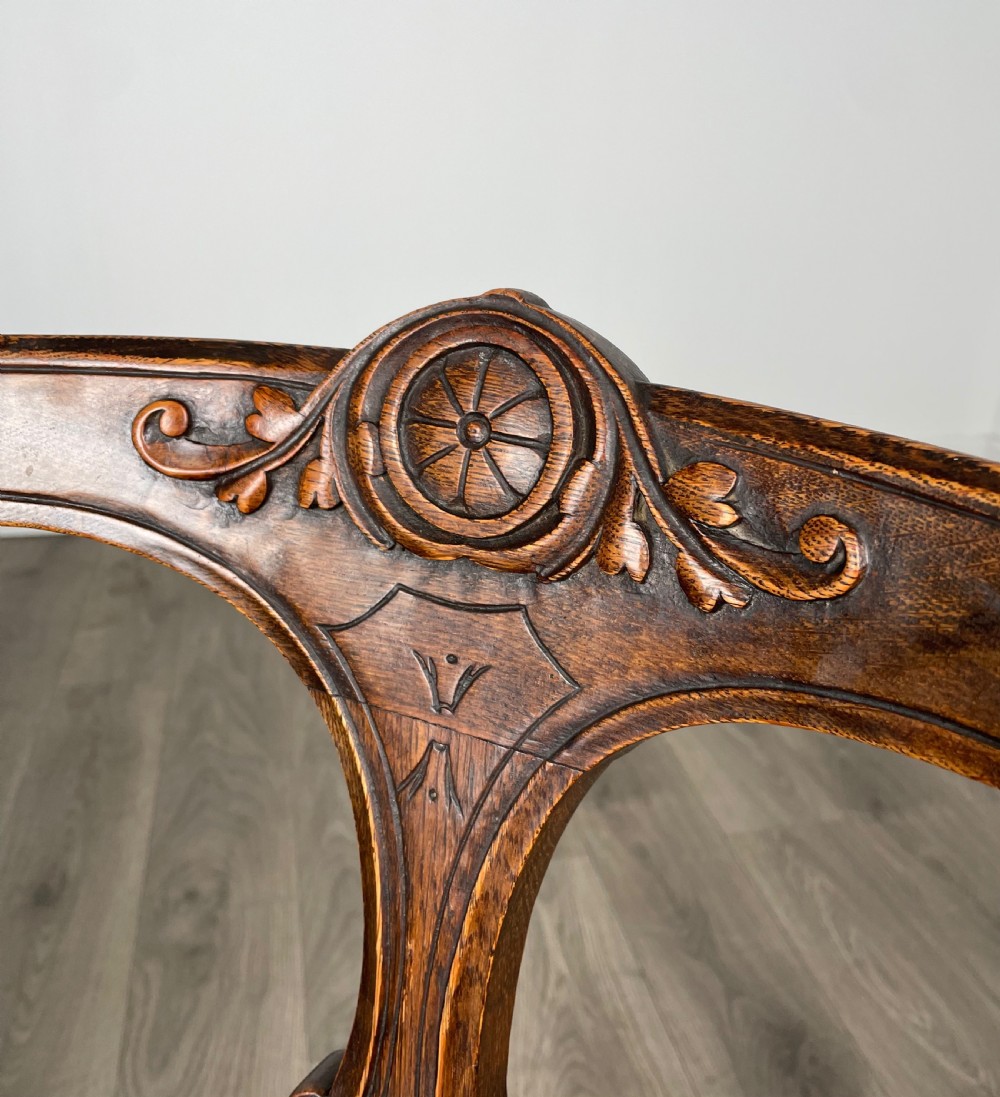 Antique Set Of 6 Edwardian Dining Chairs In Oak View IV