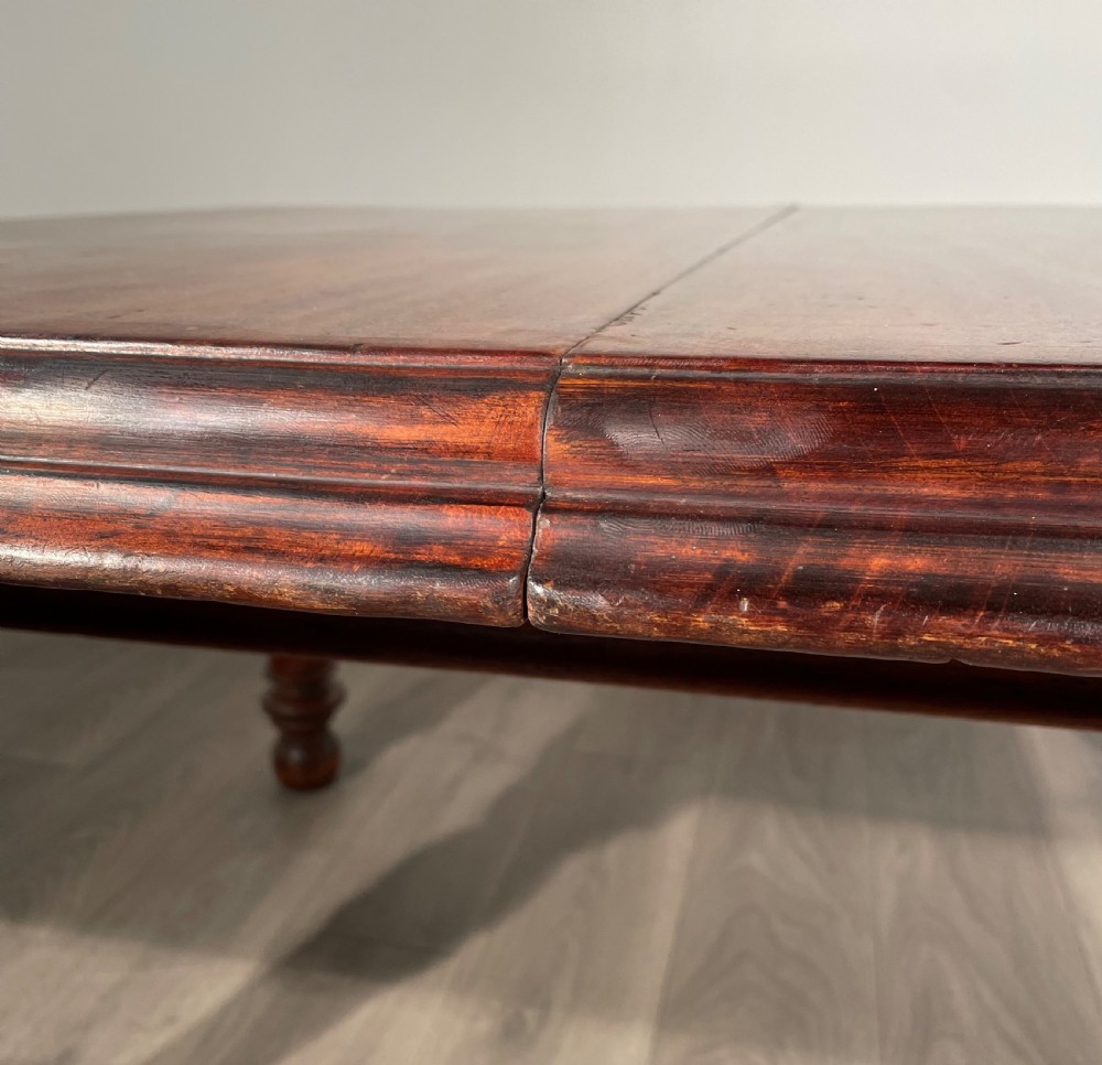Antique 19th Century Dining Table In Mahogany View VI