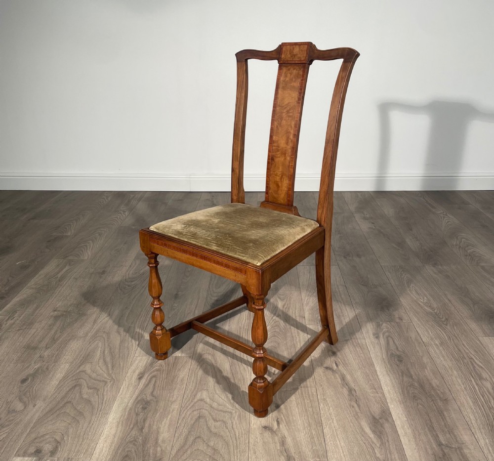Antique 19th Century Set Of 6 Dining Chairs In Walnut View IV