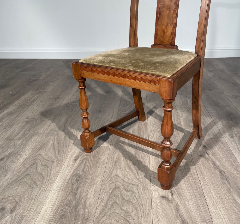 Antique 19th Century Set Of 6 Dining Chairs In Walnut View VII