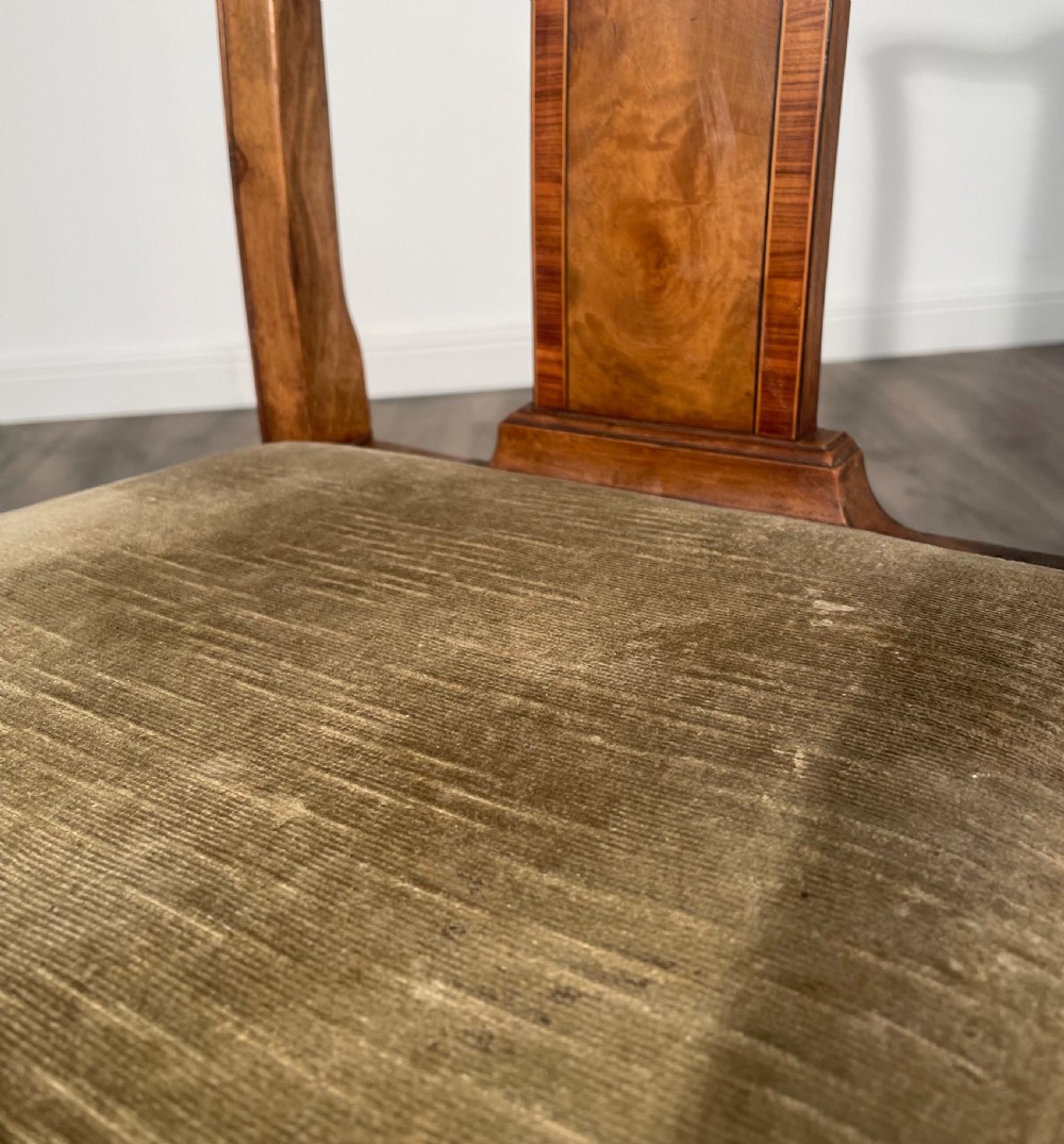 Antique 19th Century Set Of 6 Dining Chairs In Walnut View XII