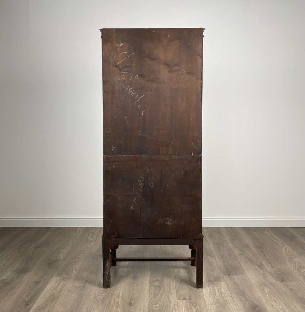 Antique Edwardian Bureau Bookcase In Oak View VII