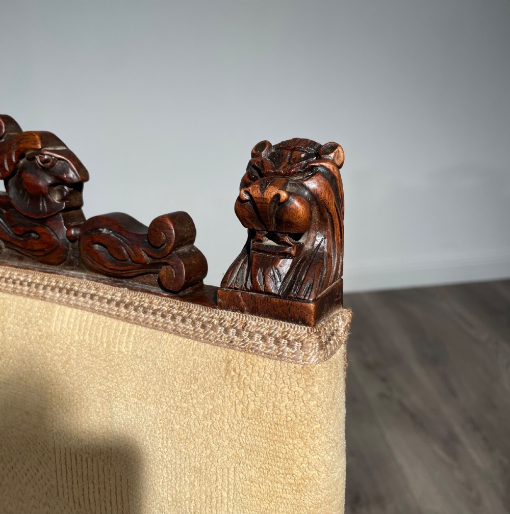 Antique Set Of 4 Carved Victorian Dining Chairs In Walnut View IV