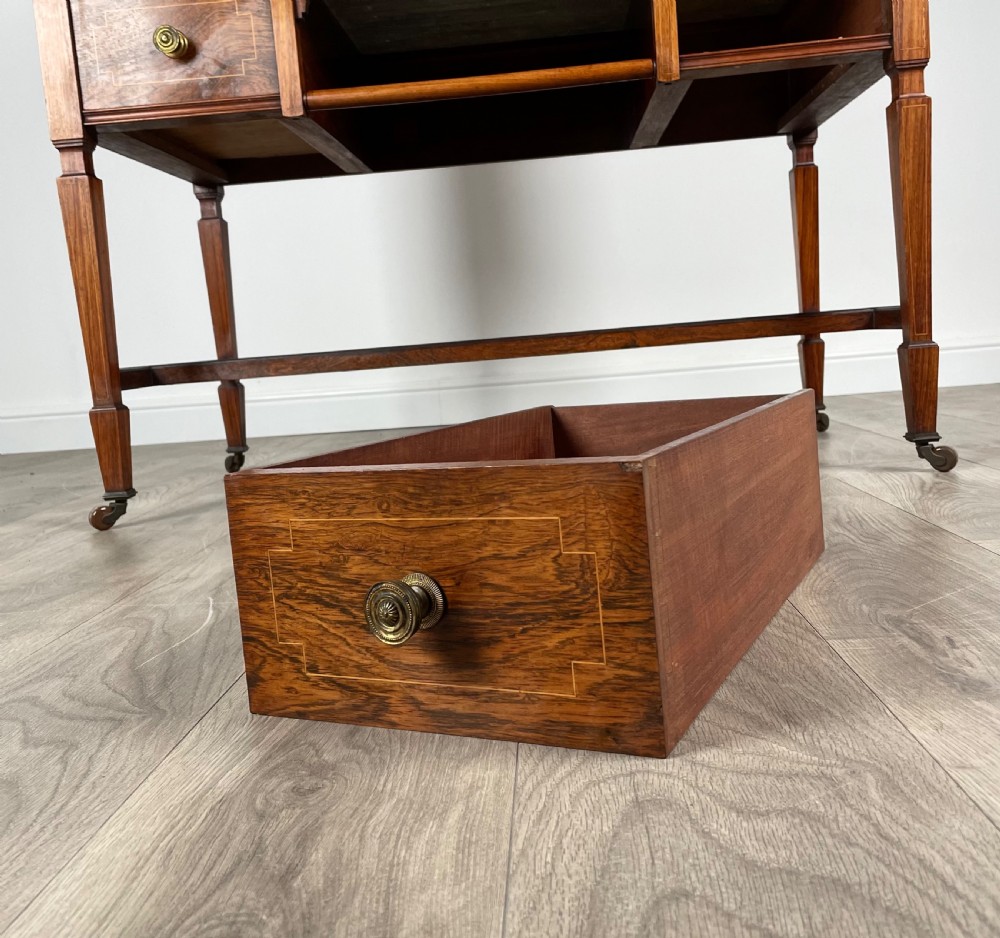Antique 19th Century Marble Top Washstand In Rosewood View IV