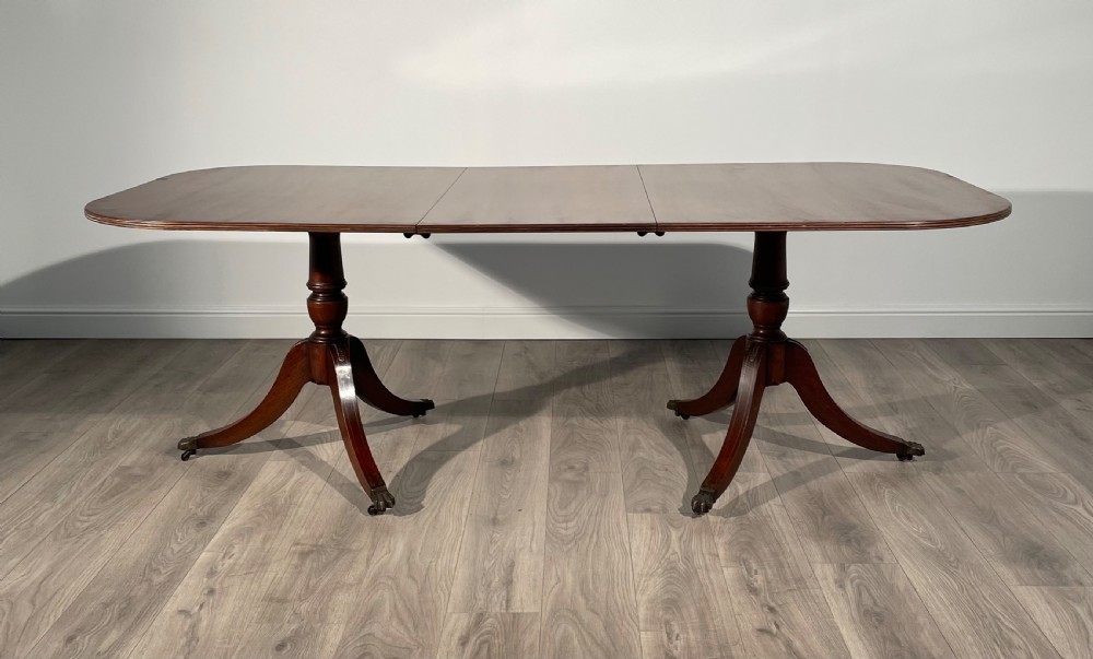 20th Century Brass Inlaid Dining Table In Mahogany View III