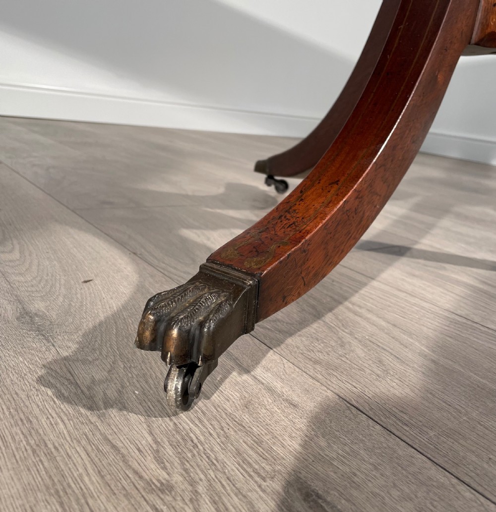 20th Century Brass Inlaid Dining Table In Mahogany View VII