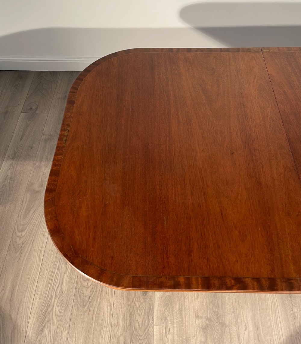 20th Century Brass Inlaid Dining Table In Mahogany View X