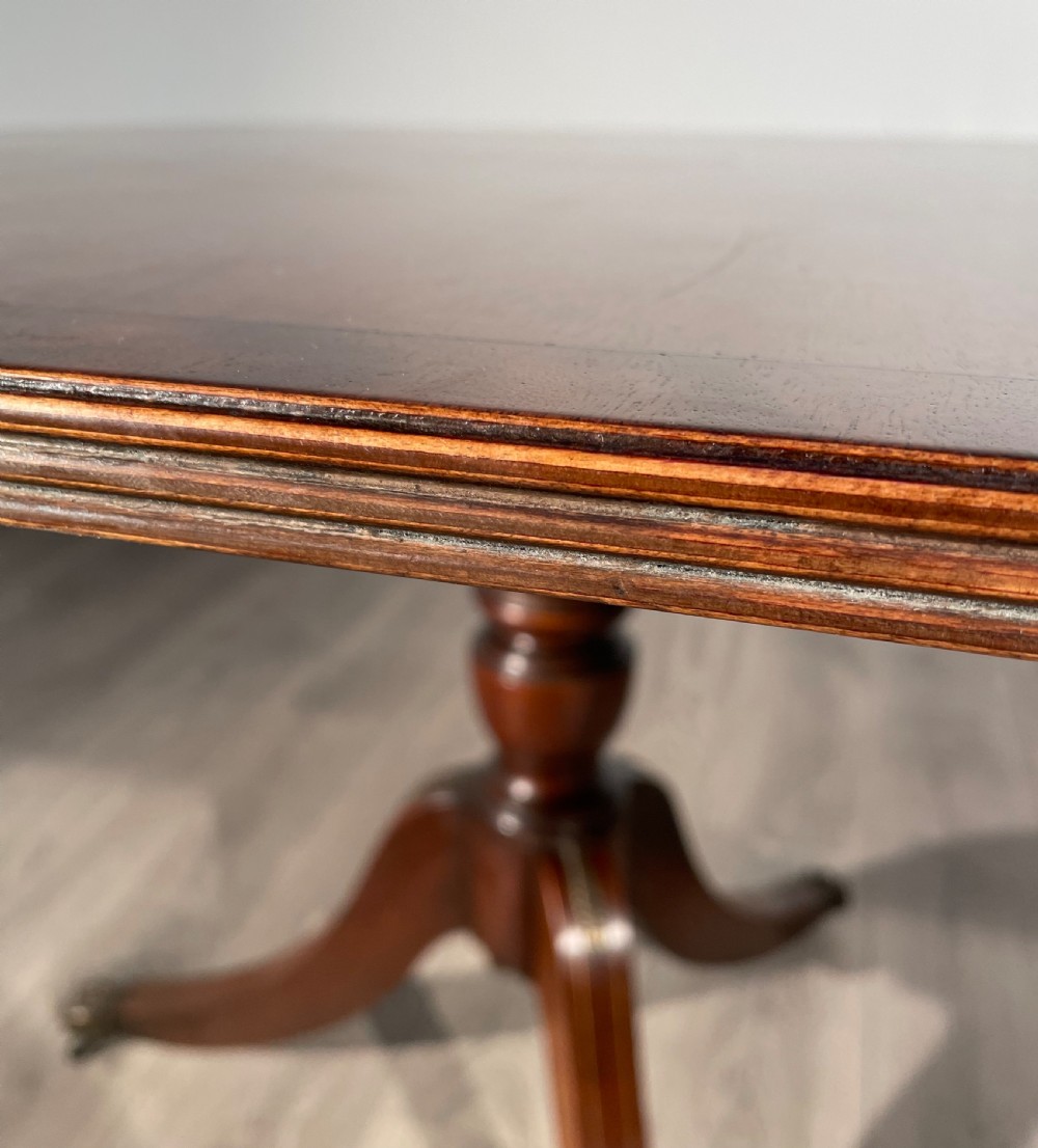 20th Century Brass Inlaid Dining Table In Mahogany View XII