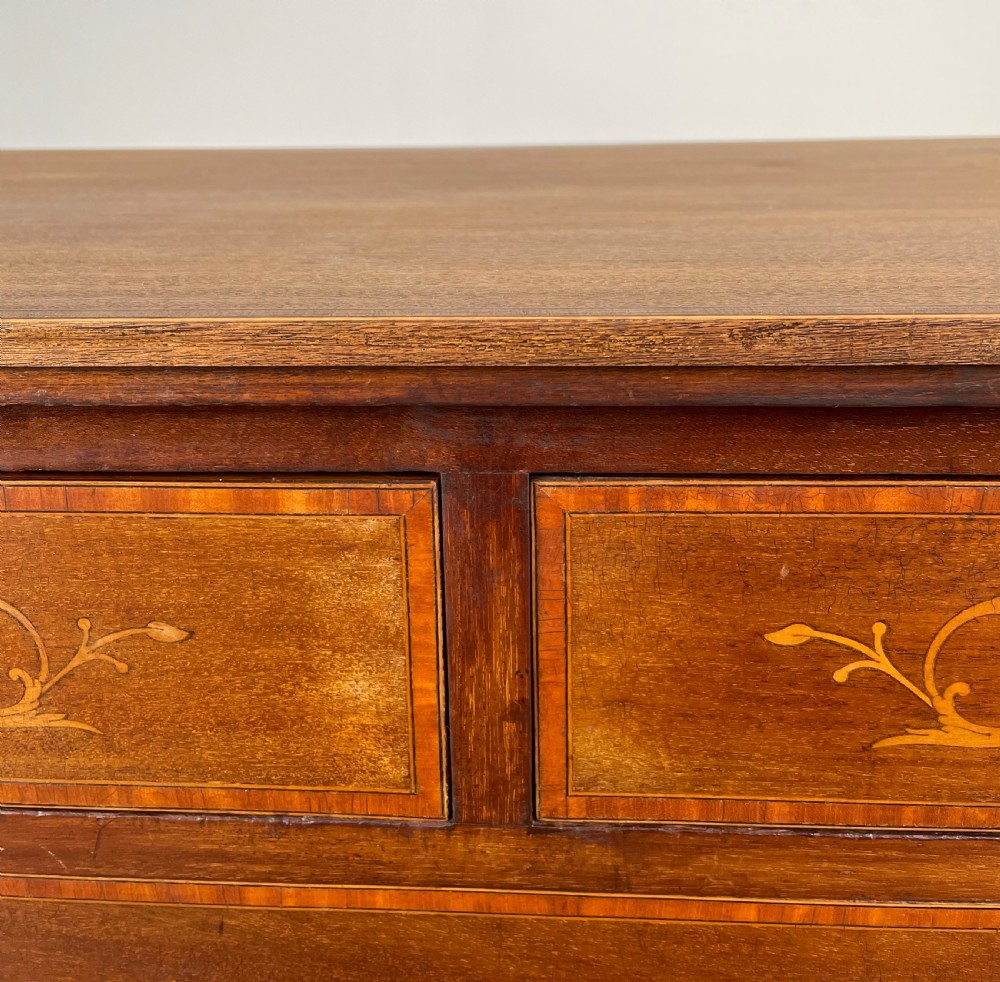 Antique 19th Century Inlaid Chest Of Drawers In Mahogany View VIII