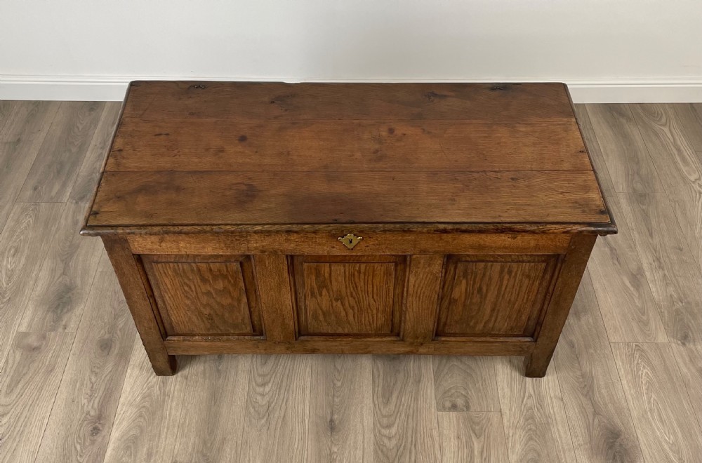 Antique 18th Century Blanket Box / Coffer In Oak View III