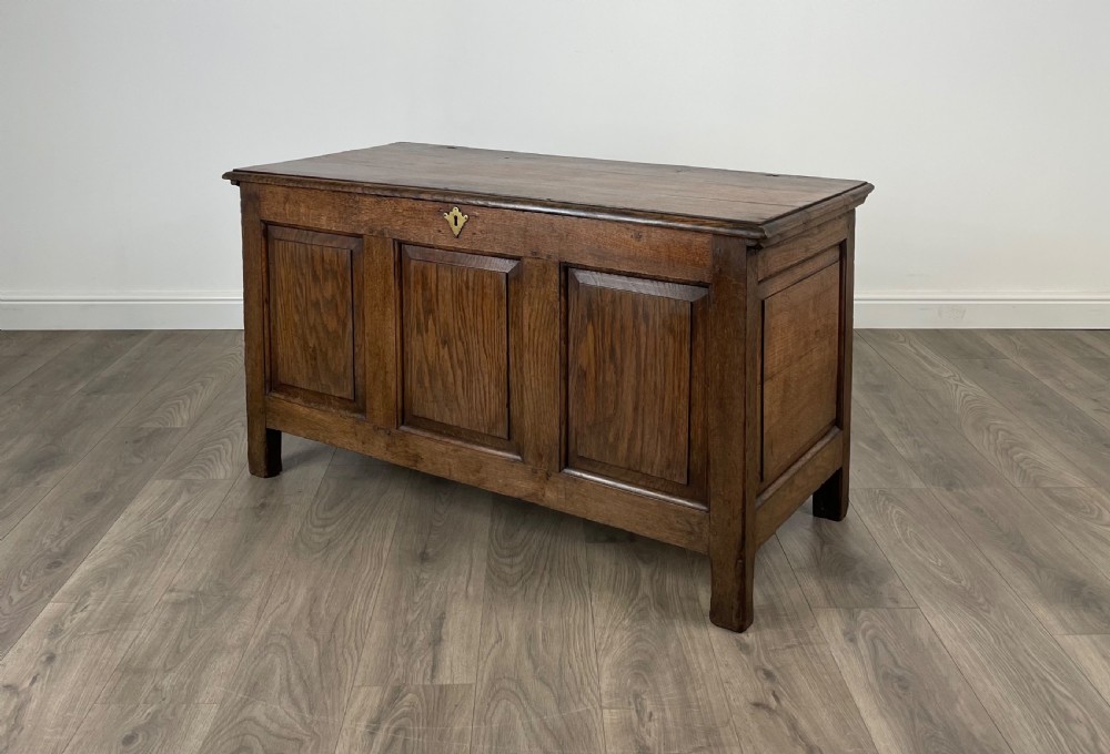 Antique 18th Century Blanket Box / Coffer In Oak View VI