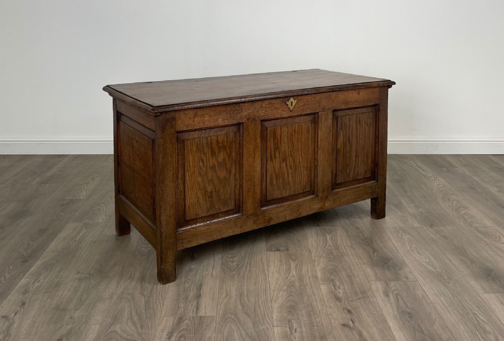 Antique 18th Century Blanket Box / Coffer In Oak View VIII