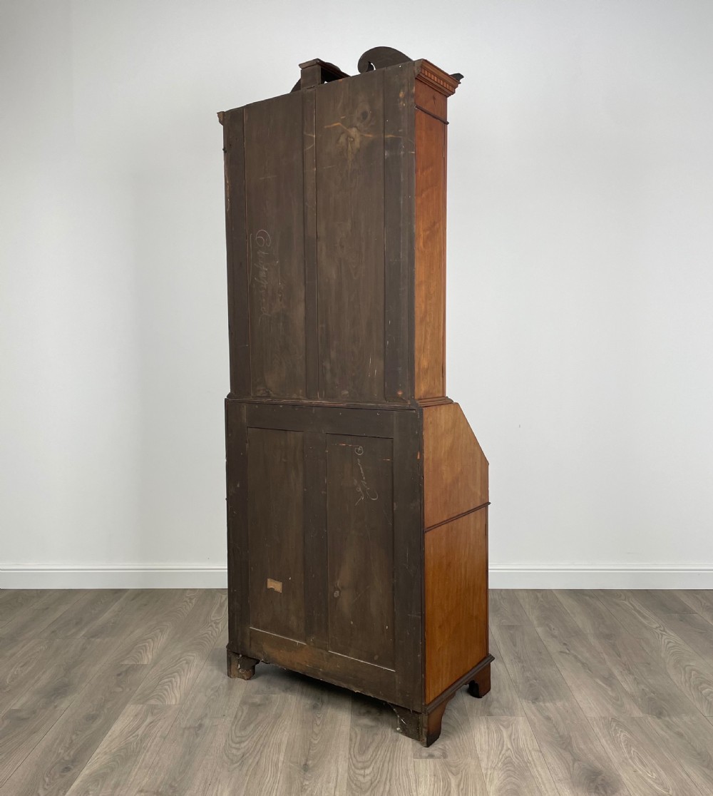 Antique 19th Century Inlaid Bureau Bookcase In Mahogany View XV