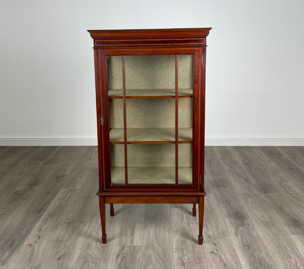 Antique Edwardian Glazed Display Cabinet In Mahogany View II
