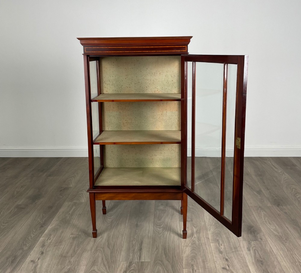 Antique Edwardian Glazed Display Cabinet In Mahogany View III
