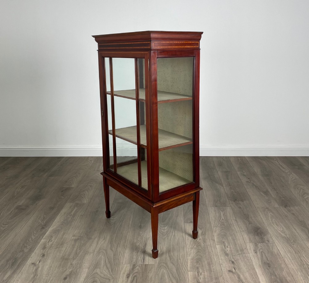 Antique Edwardian Glazed Display Cabinet In Mahogany View VI
