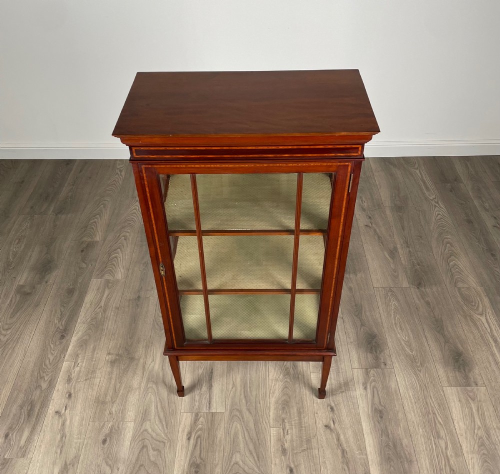 Antique Edwardian Glazed Display Cabinet In Mahogany View VIII