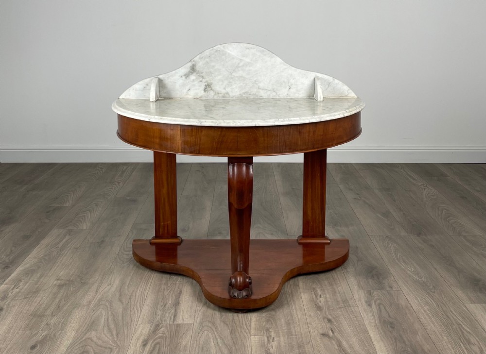 Antique 19th Century Marble Top Washstand In Mahogany