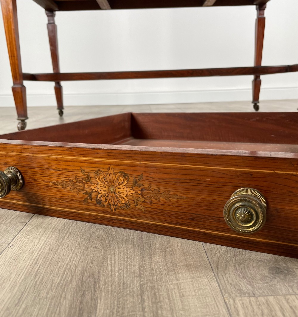 Antique 19th Century Inlaid Rosewood Dressing Table View IV
