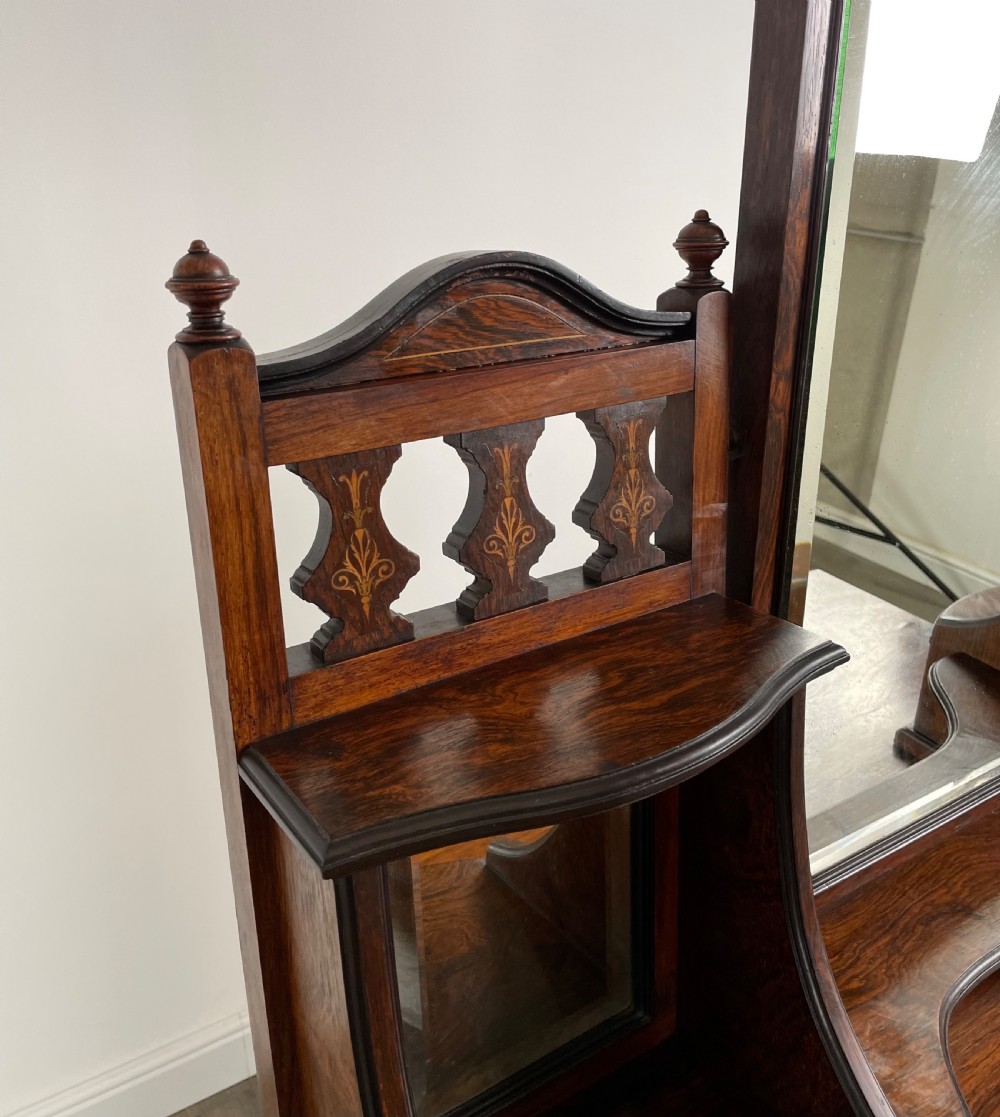 Antique 19th Century Inlaid Rosewood Dressing Table View VII