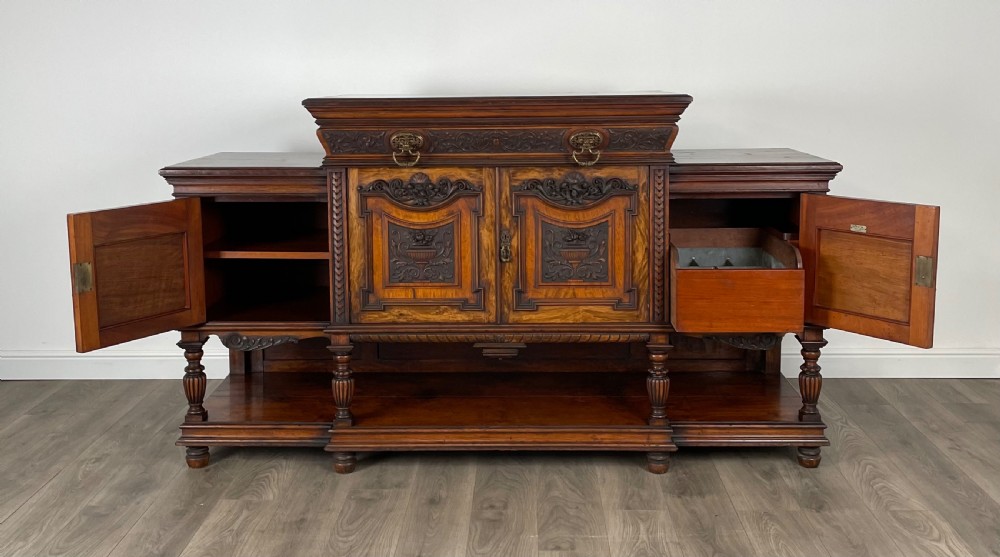 Antique 19th Century Sideboard In Olive Wood View II