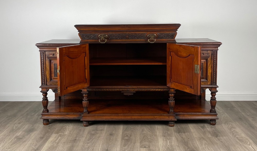 Antique 19th Century Sideboard In Olive Wood View III