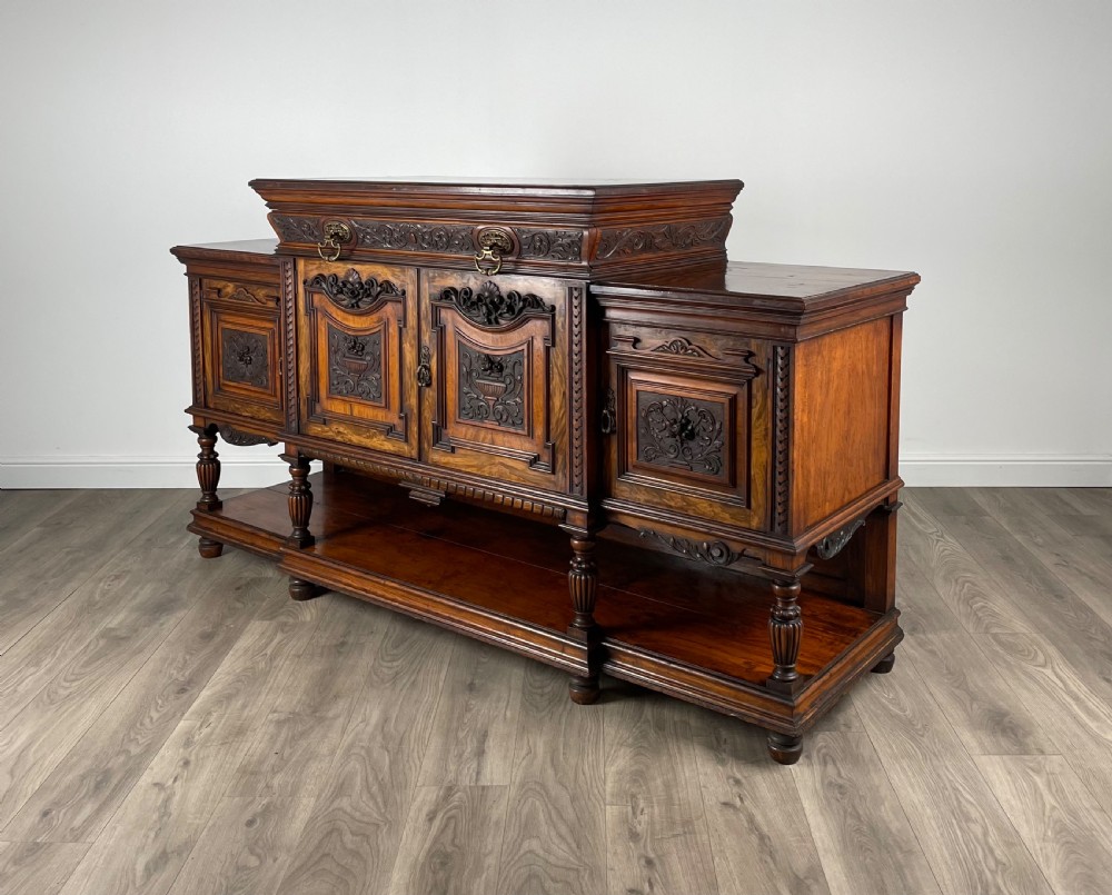 Antique 19th Century Sideboard In Olive Wood View IV