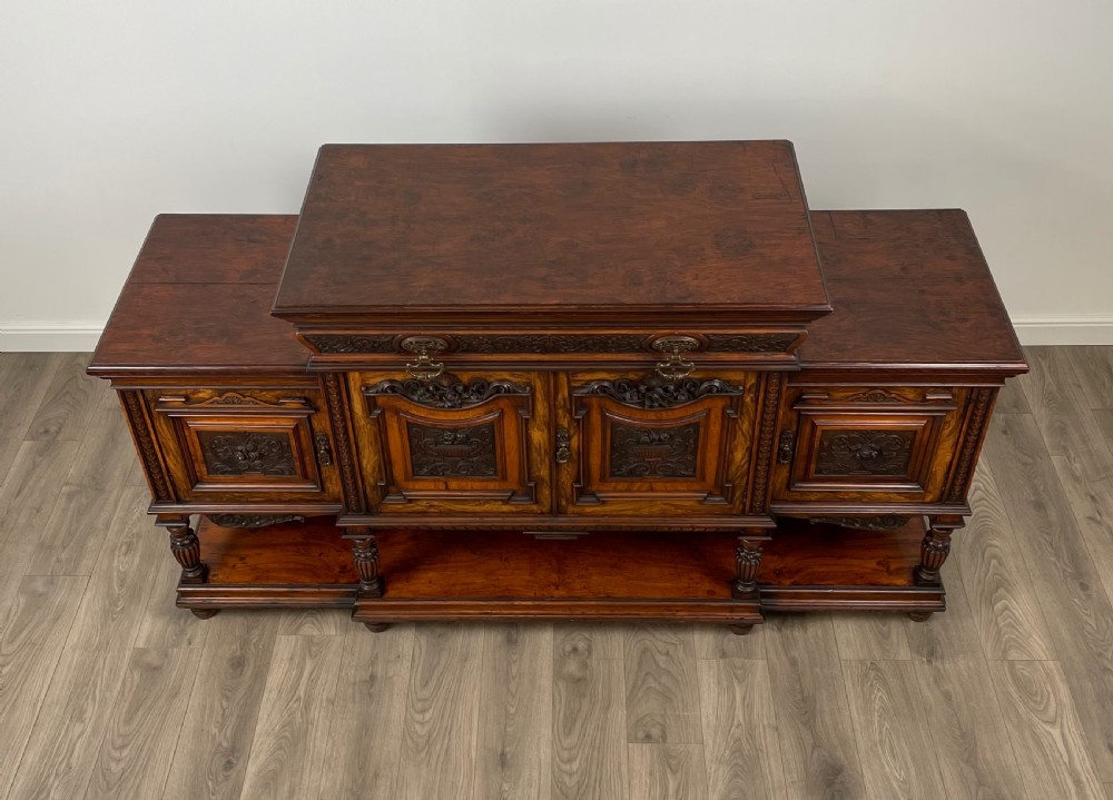 Antique 19th Century Sideboard In Olive Wood View VII