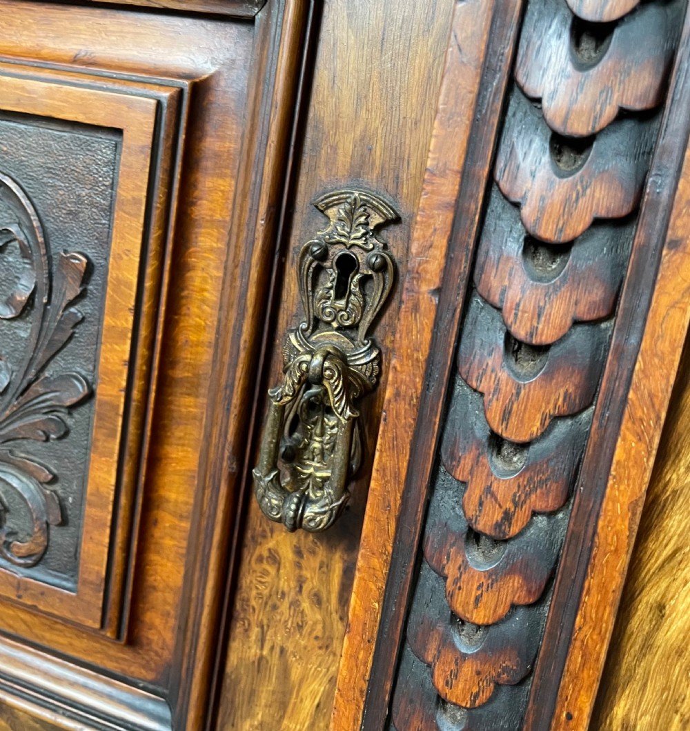 Antique 19th Century Sideboard In Olive Wood View VIII