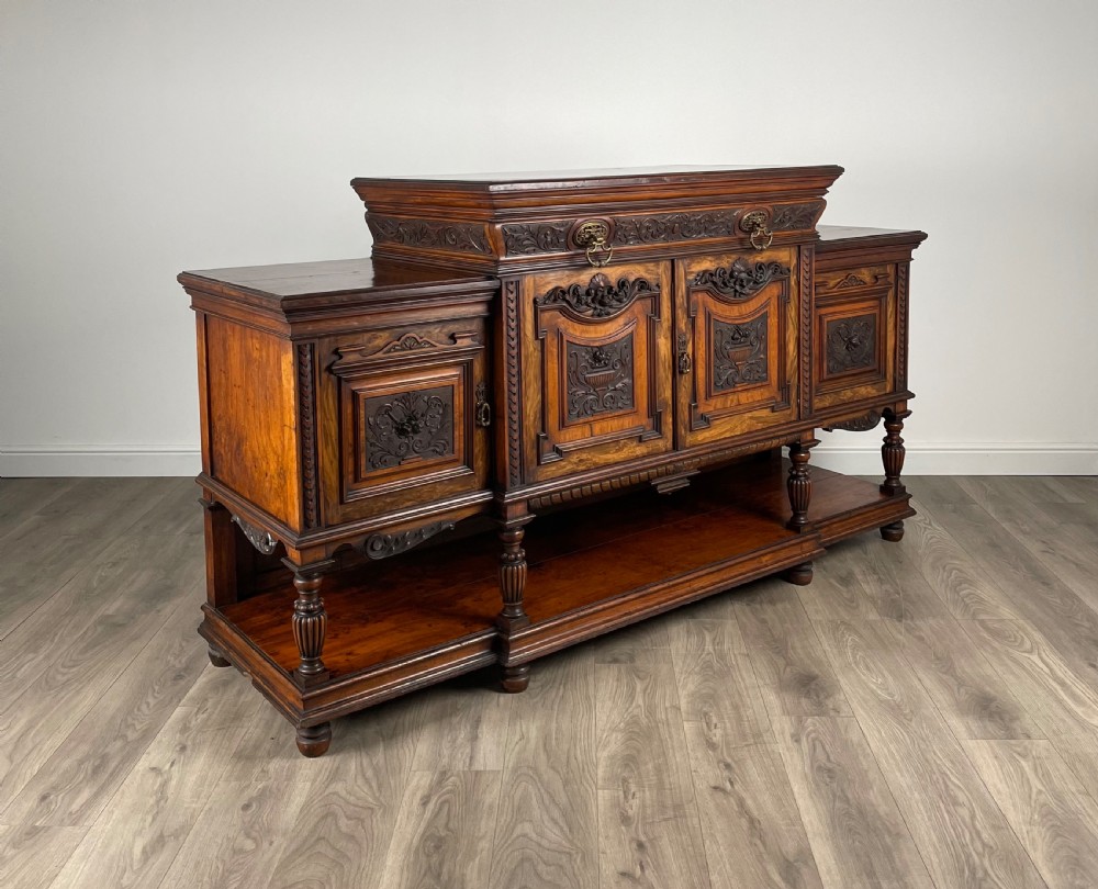 Antique 19th Century Sideboard In Olive Wood View XII