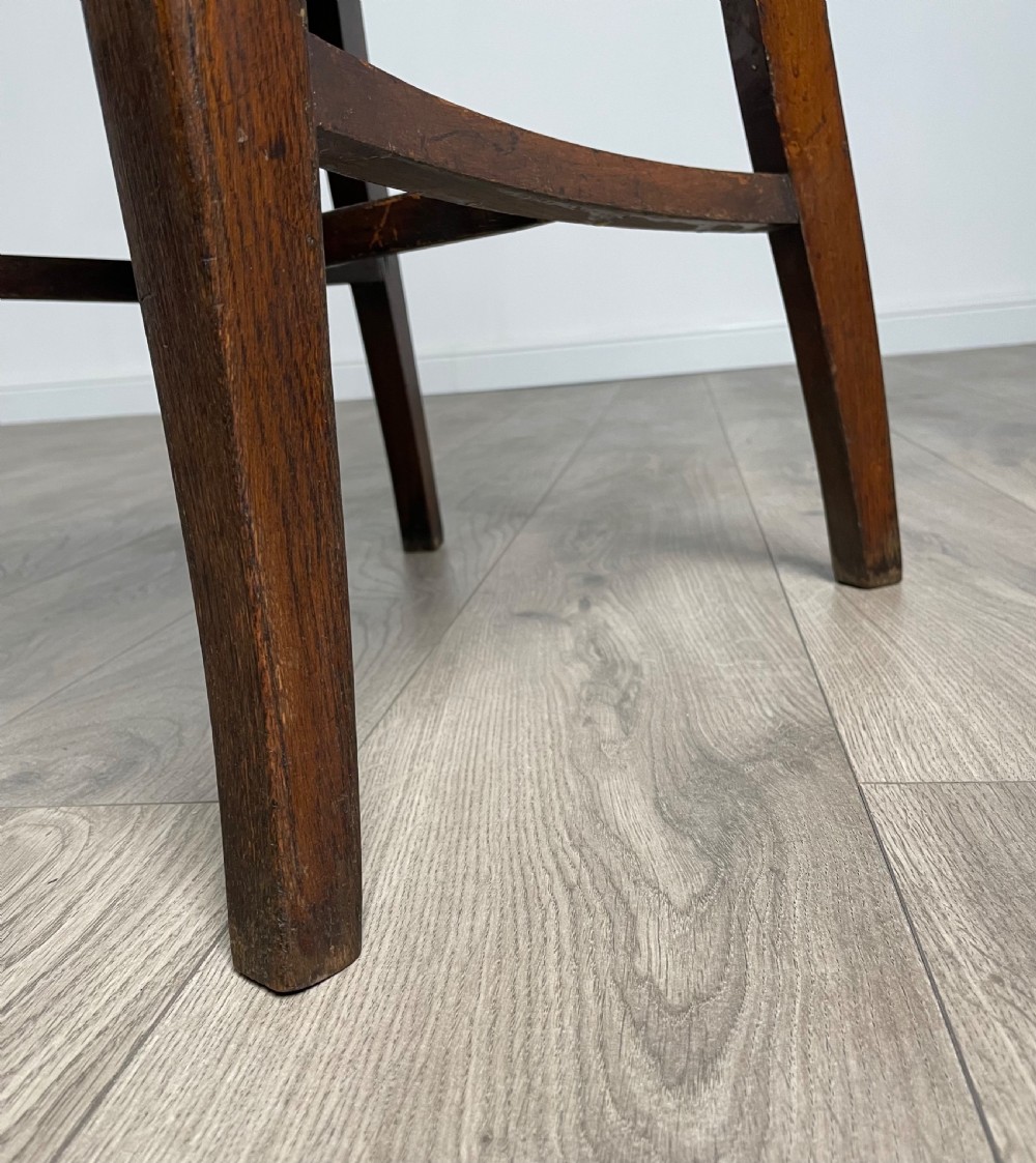 Antique Edwardian Desk Chair / Office Chair In Oak View VI