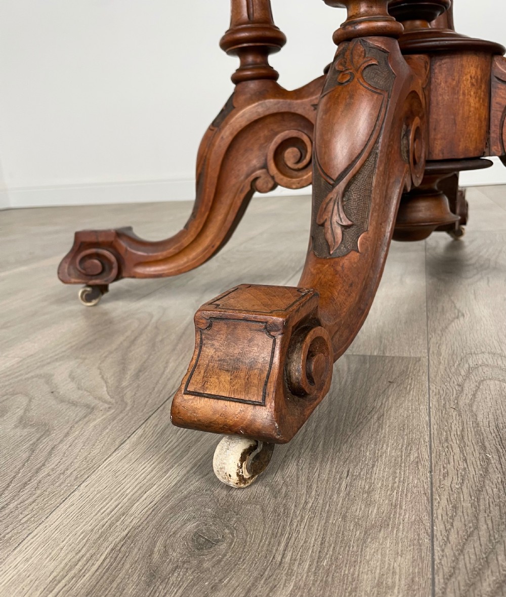 Antique 19th Century Inlaid Walnut Centre Table View III