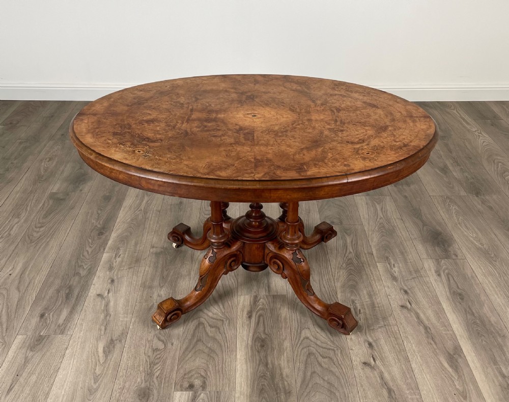 Antique 19th Century Inlaid Walnut Centre Table View VIII