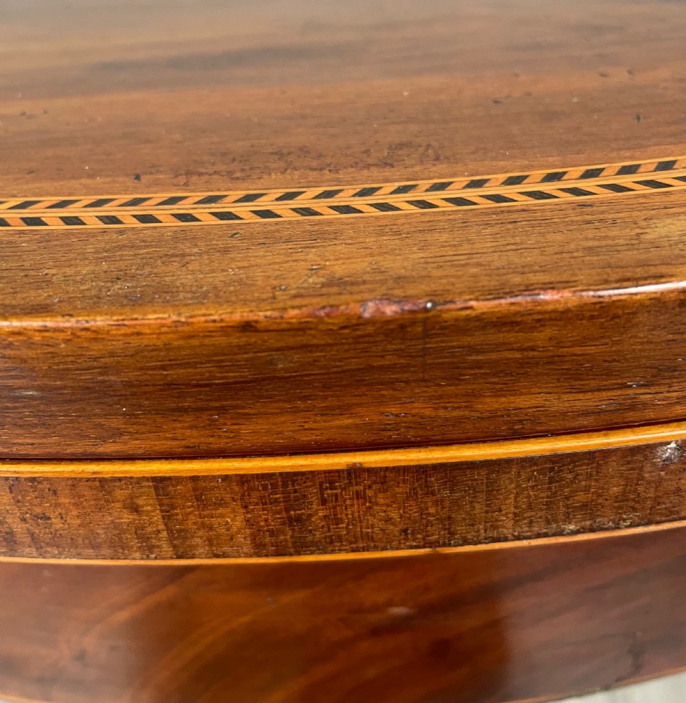 Antique 19th Century Round Inlaid Tea Table In Mahogany View XI
