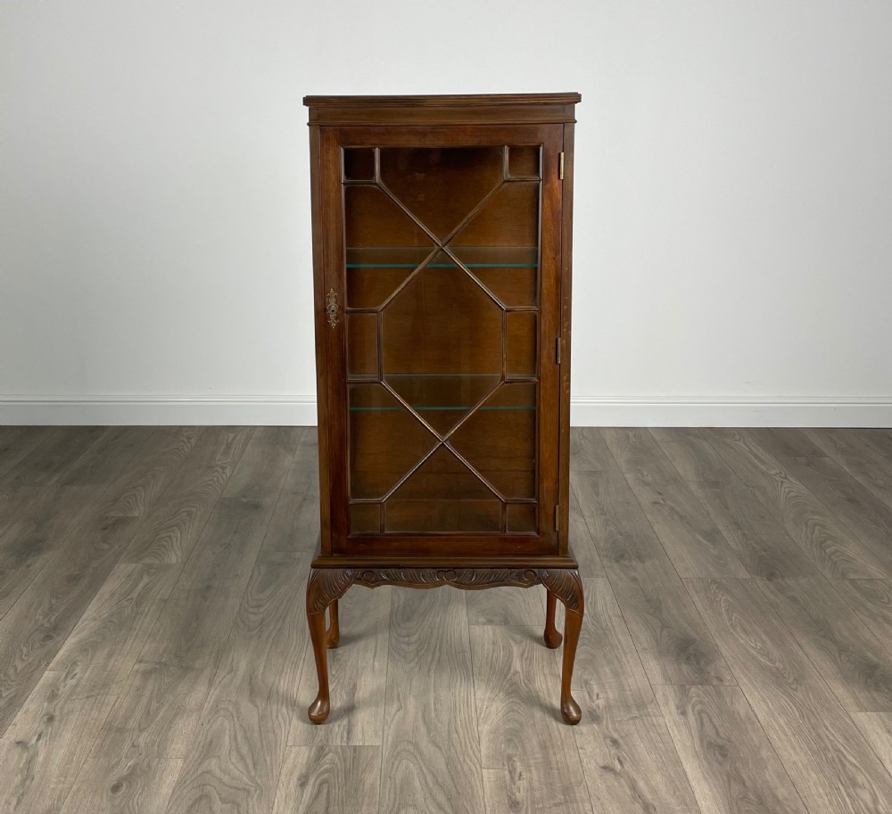 Antique Edwardian Small Display Cabinet In Mahogany View II