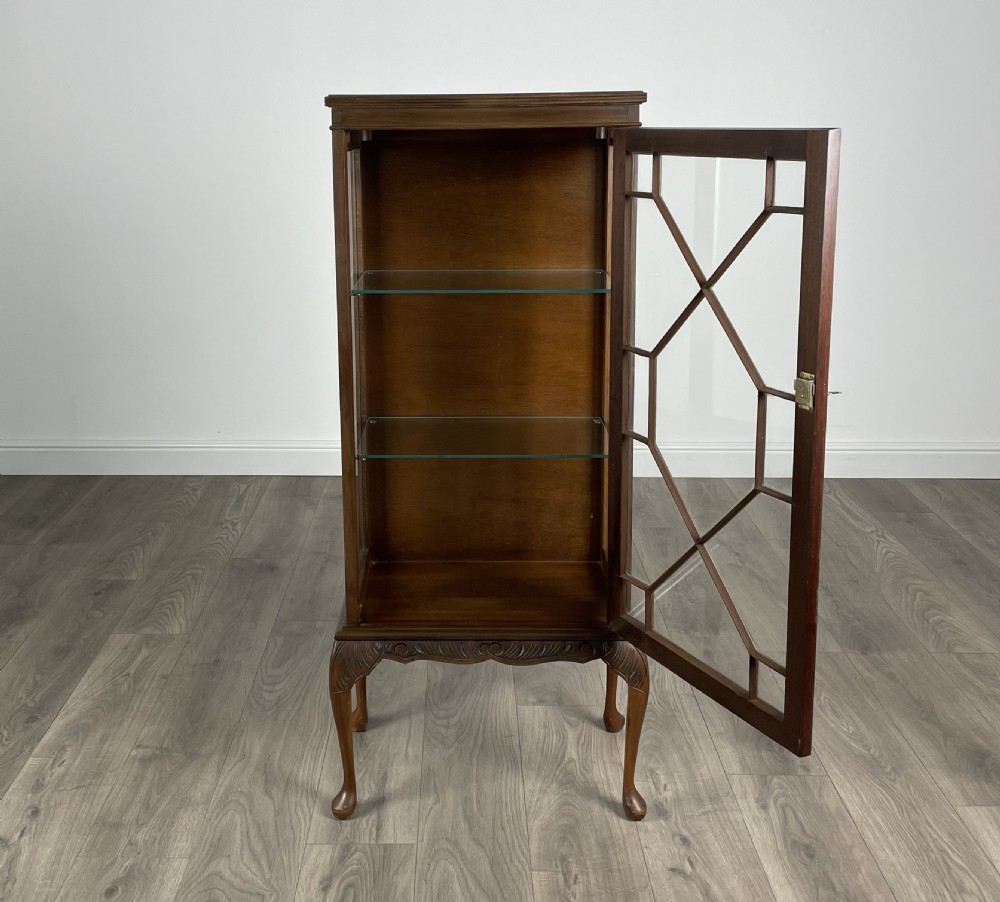 Antique Edwardian Small Display Cabinet In Mahogany View III