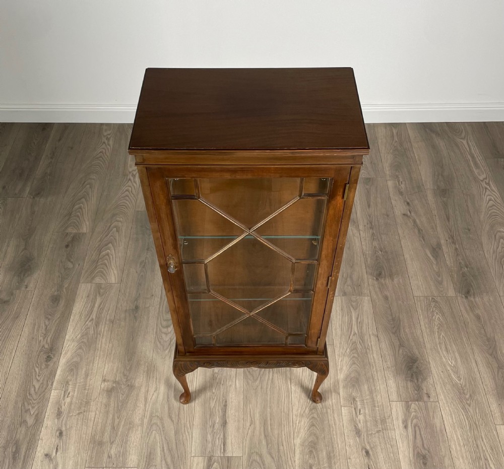 Antique Edwardian Small Display Cabinet In Mahogany View VI