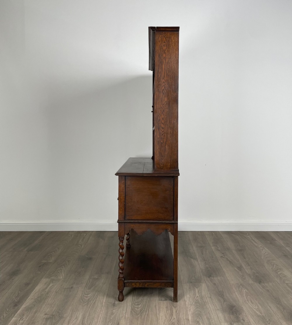 Antique Edwardian Dresser In Oak View III