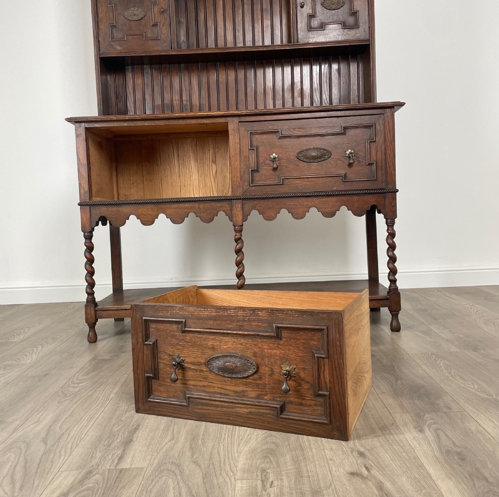 Antique Edwardian Dresser In Oak View IX