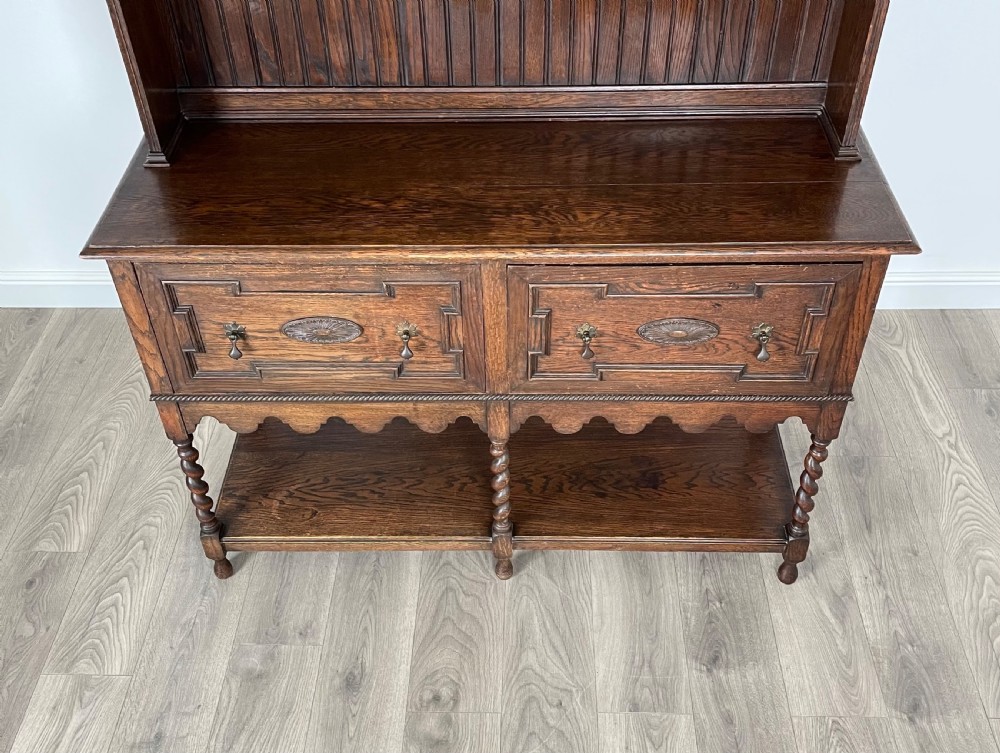 Antique Edwardian Dresser In Oak View XI