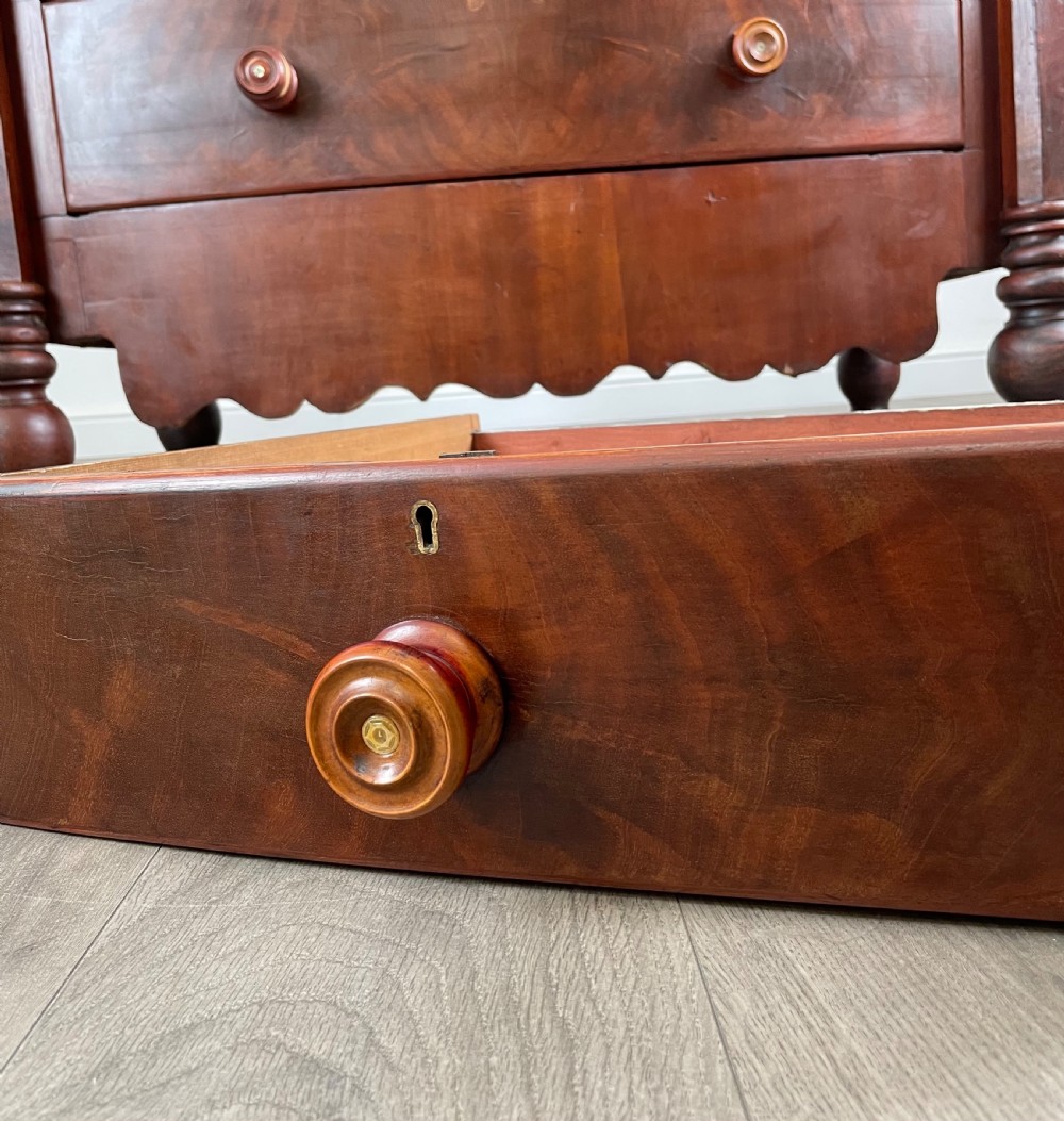 Antique 19th Century Bow Front Chest Of Drawers In Mahogany View III