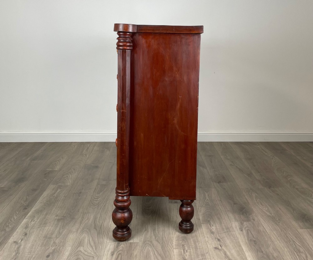 Antique 19th Century Bow Front Chest Of Drawers In Mahogany View VI