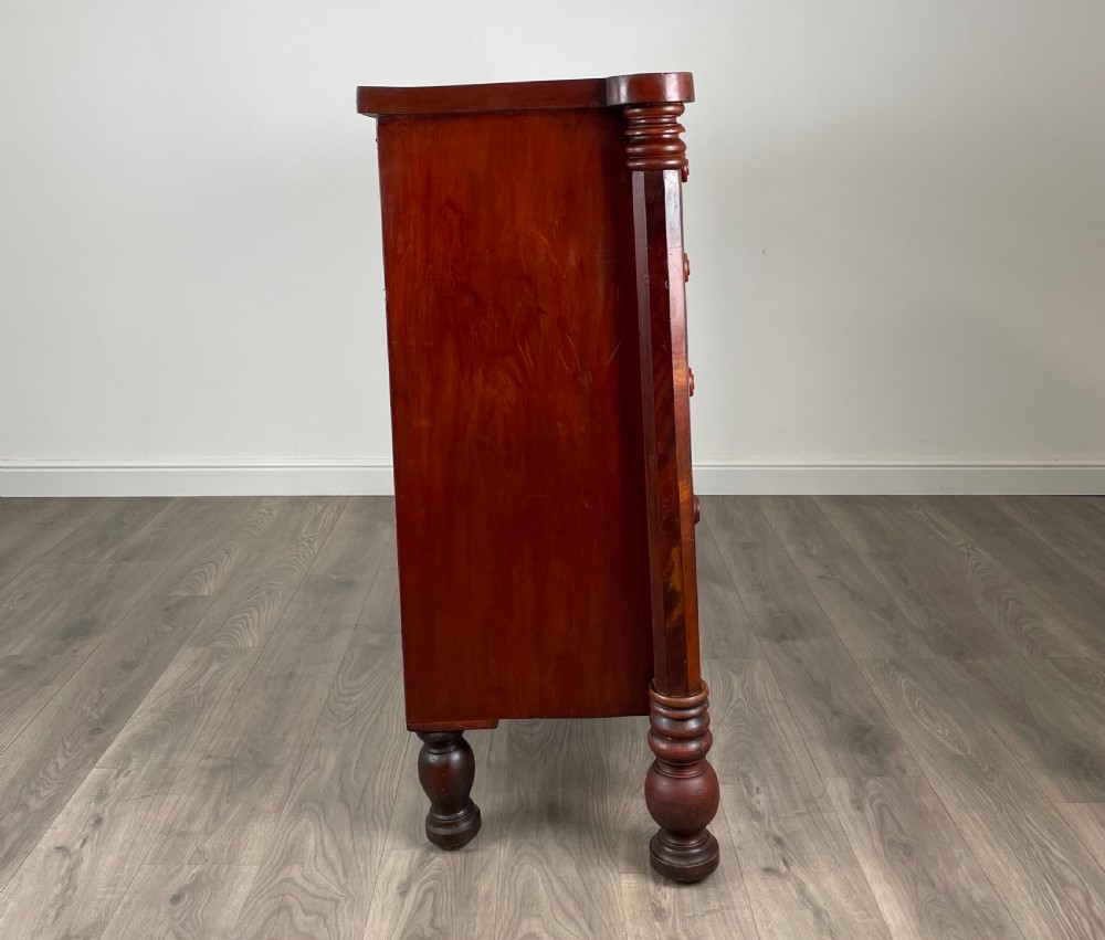 Antique 19th Century Bow Front Chest Of Drawers In Mahogany View X