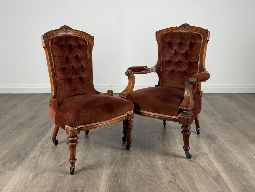 Antique 19th Century Walnut Nursing Chair View IX