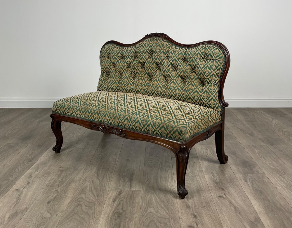 Antique 19th Century Rosewood Hall Seat / Settee View II