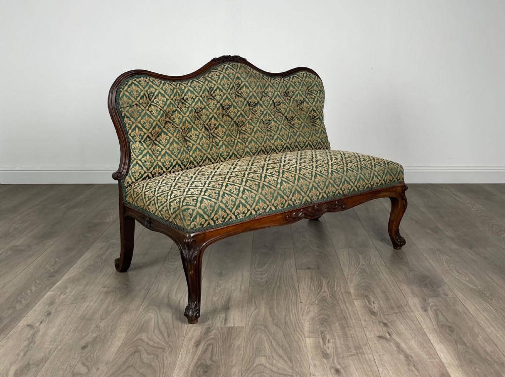 Antique 19th Century Rosewood Hall Seat / Settee View VIII