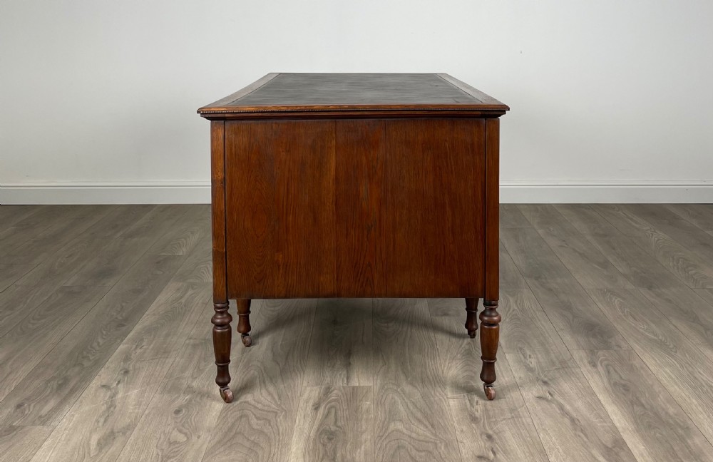 Antique 20th Century Jacobean Style Desk In Oak View VI